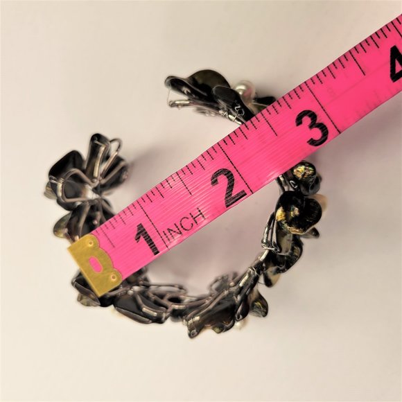 Olive Green Cuff Pearl Adjustable Cuff Bangle Bracelet- NEW - Picture 10 of 10